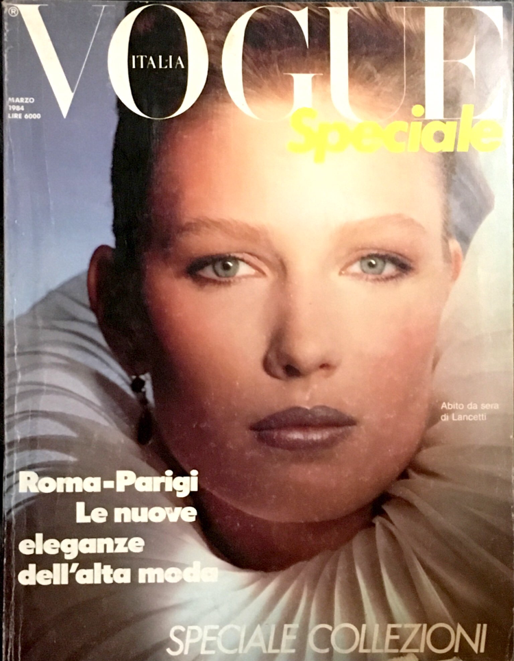 VOGUE Magazine Italia March 1984 Renata Vackova RENEE SIMONSEN Joan Severance