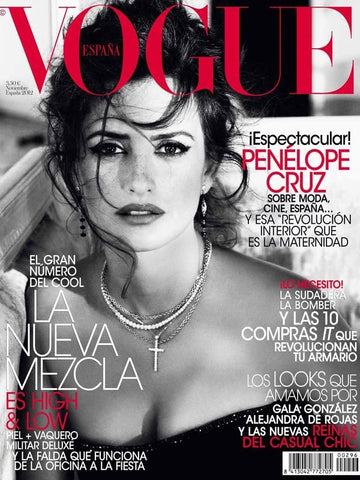 VOGUE Magazine Spain November 2012 PENELOPE CRUZ Bette Franke ALANA ZIMMER
