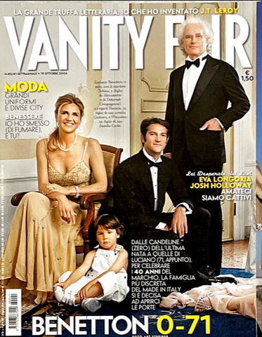 VANITY FAIR Magazine 2006 LUCIANO BENETTON Ben Harper MERYL STREEP