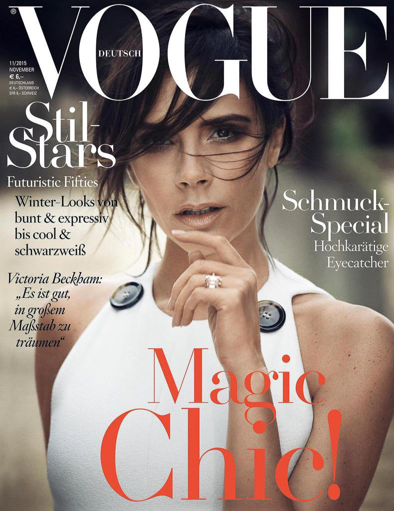 VOGUE Germany Magazine November 2015 VICTORIA BECKHAM Daphne Groeneveld KAROLIN WOLTER