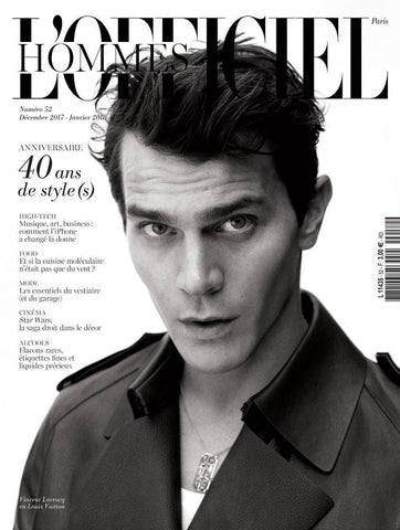 L'OFFICIEL HOMMES Magazine December 2017 VINCENT LACROCQ Xavier Buestel ADRIEN SAHORES