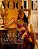 Cover of VOGUE Magazine INDIA March 2020 featuring Winnie Harlow, with the text 'WINNIE HARLOW Leads the New Wave of Influence'.