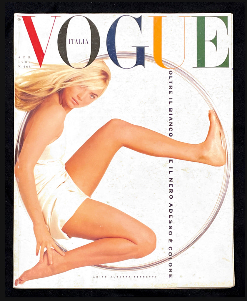 VOGUE Magazine Italia April 1989 RACHEL WILLIAMS Cindy Crawford NAOMI CAMPBELL