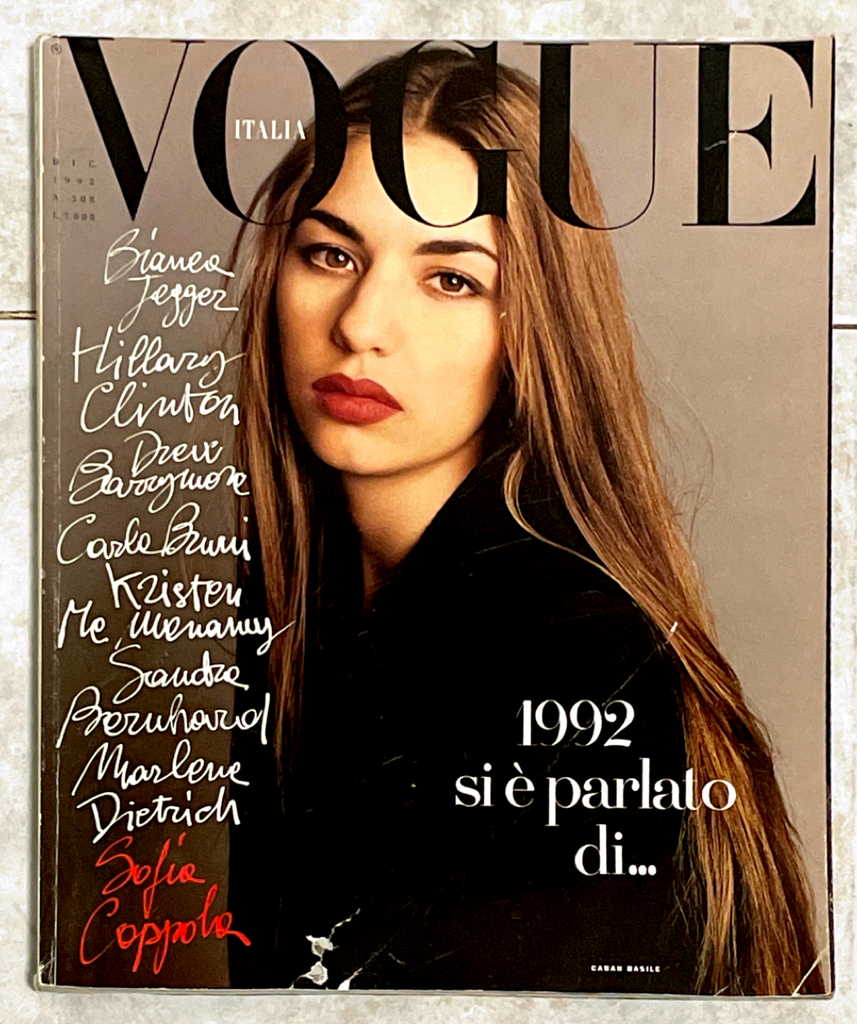 VOGUE Italia Magazine December 1992 SOFIA COPPOLA Meghan Douglas CHRIS