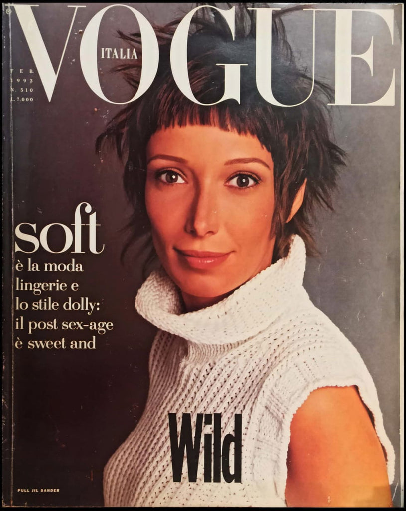 VOGUE Magazine Italia February 1993 CAMILLA NICKERSON Kate Moss EVA HERZIGOVA Kara Young