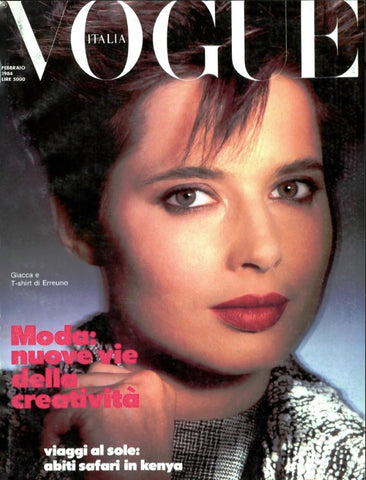 VOGUE Magazine Italia February 1984 ISABELLA ROSSELLINI Talisa Soto HELMUT NEWTON