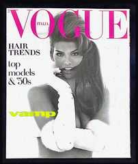 9/1991 VOGUE ITALIA mag Linda E Claudia SCHIFFER Yasmeen