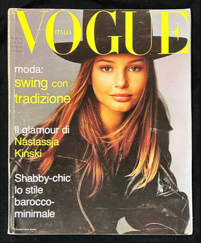 VOGUE Magazine Italia November 1993 BRIDGET HALL Tatjana Patitz VERUSCHKA Nastassja Kinski