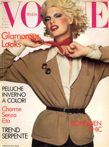 VOGUE Magazine Italia November 1994 LINDA EVANGELISTA Claudia Schiffer LAETITIA CASTA