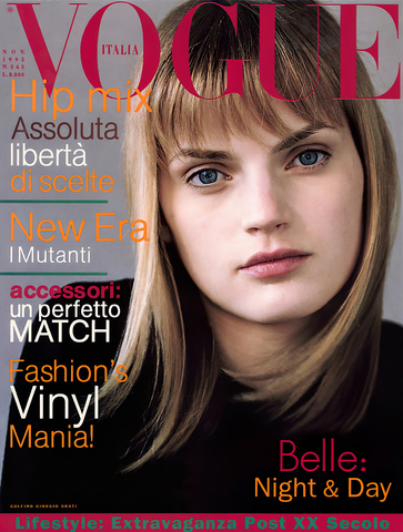 VOGUE Magazine Italia November 1995 GUINEVERE VAN SEENUS Karen Mulder LAETITIA CASTA
