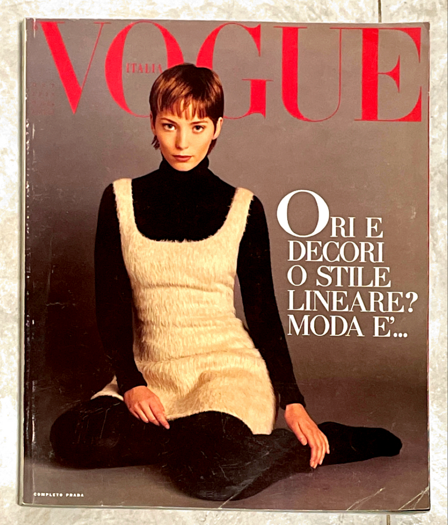 VOGUE Italia Magazine October 1992 LUCIE DE LA FALAISE Kate Moss SUSAN  HOLMES - magazinecult