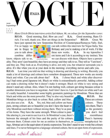 Vogue Italia Magazine September 2021 HANS ULRICH OBRIST