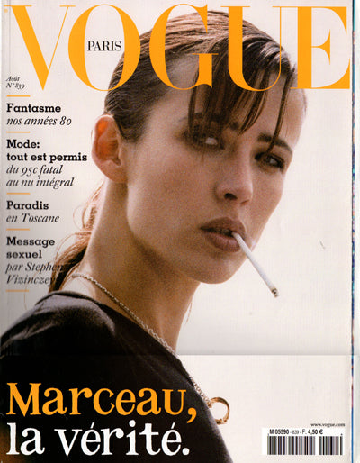 VOGUE Paris Magazine August 2003 SOPHIE MARCEAU Kate Moss ISABELI FONTANA
