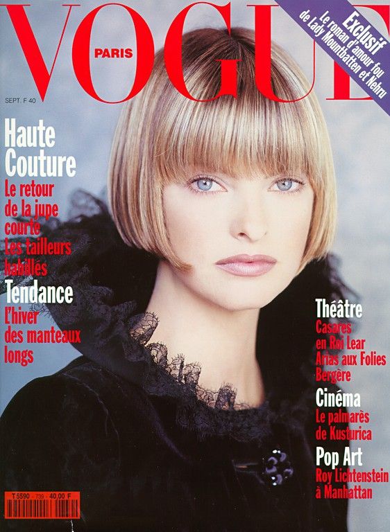 VOGUE Paris Magazine September 1993 LINDA EVANGELISTA
