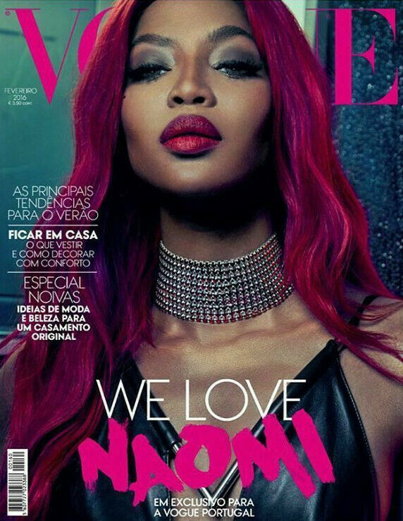 VOGUE Magazine Portugal February 2016 NAOMI CAMPBELL Laura Julie ROZANNE VERDUIN