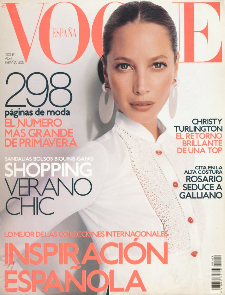 VOGUE Spain Magazine April 2002 CHRISTY TURLINGTON Rosario Flores TATJANA PATITZ