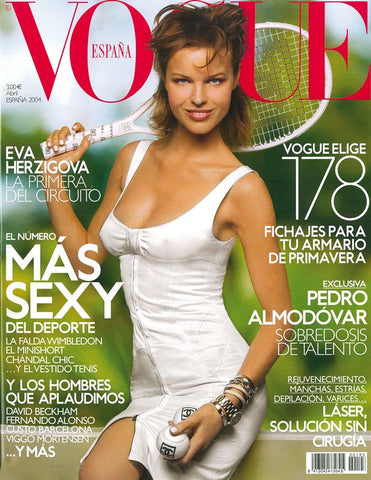 VOGUE Spain Magazine April 2004 EVA HERZIGOVA Adina Fohlin MARISA BERENSON
