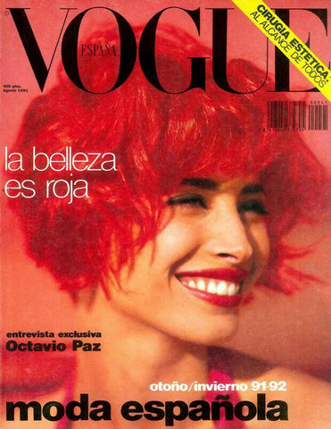 VOGUE Spain Magazine August 1991 CHRISTY TURLINGTON Carla Bruni MEGHAN DOUGLAS