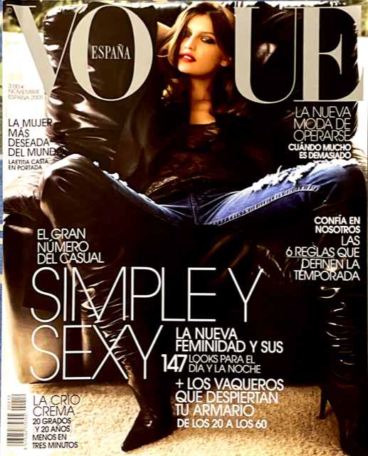 VOGUE Spain Magazine November 2005 LAETITIA CASTA by SATOSHI SAIKUSA