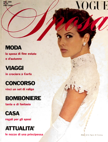 VOGUE Magazine Italia SPOSA Wedding BRIDE June 1991 JUDITH MASCO