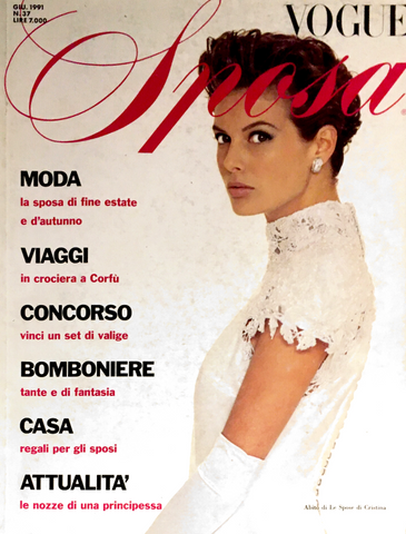 VOGUE Italia Magazine SPOSA Wedding BRIDE June 1991 JUDITH MASCO