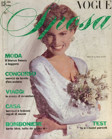 VOGUE Italia Magazine SPOSA Wedding BRIDE March 1991