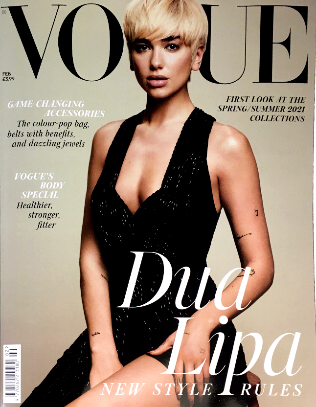 VOGUE Magazine UK February 2021 DUA LIPA Tilda Swinton RIANNE VAN ROMPAEY
