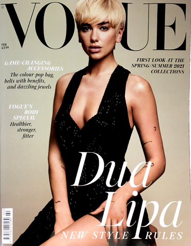 VOGUE Magazine UK February 2021 DUA LIPA Tilda Swinton RIANNE VAN ROMPAEY