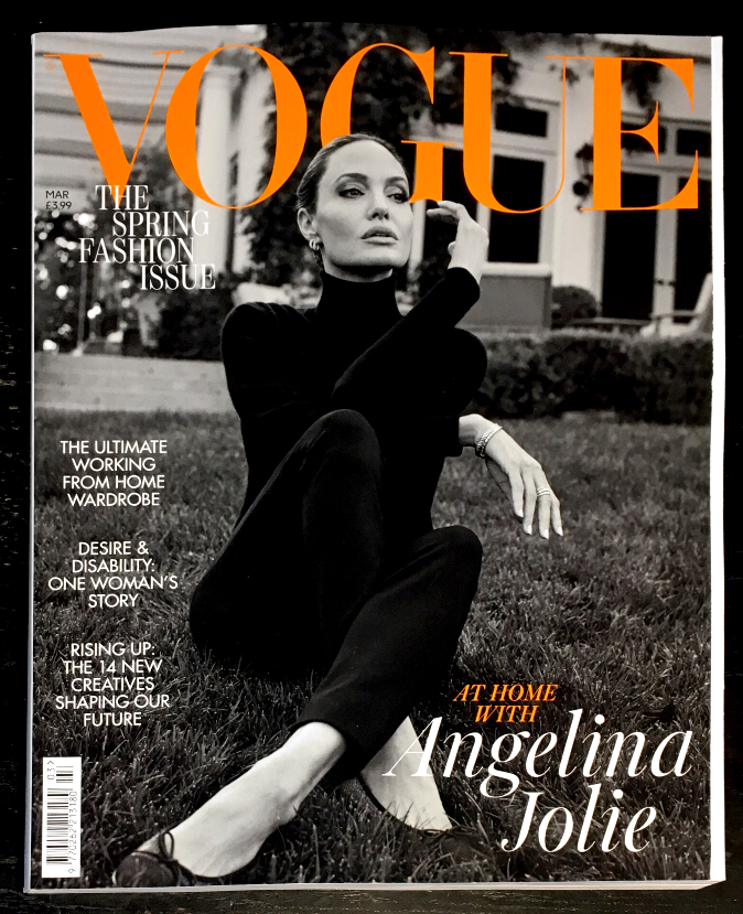 VOGUE UK Magazine March 2021 ANGELINA JOLIE Kate Moss GEORGINA GRENVILLE