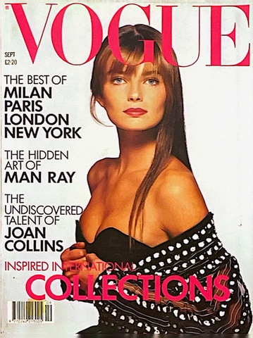 VOGUE UK Magazine September 1988 PAULINA PORIZKOVA Estelle Lefebure KAREN ALEXANDER