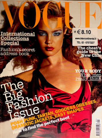 VOGUE UK Magazine September 2003 NATALIA VODIANOVA