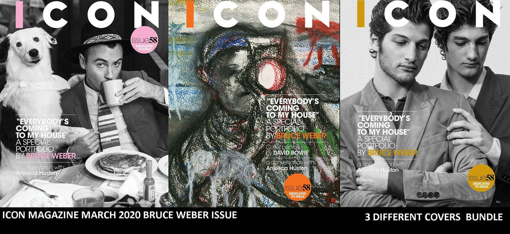 ICON Magazine March 2020 BRUCE WEBER issue [113 pages] * 3 COVERS BUNDLE