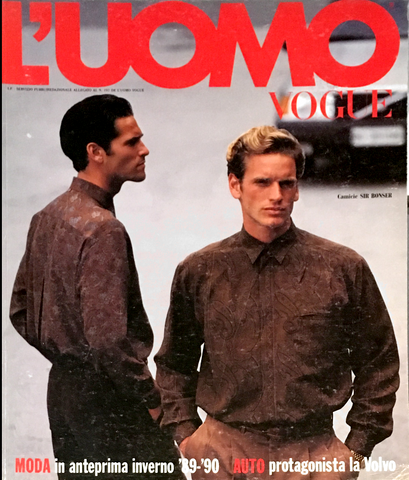 L'UOMO VOGUE Magazine Supplement June 1989 Winter Collection VOLVO