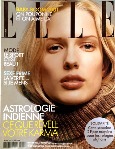 ELLE Magazine France N°2915 November 2001 SARAH MCNEILLY Naomi Campbell KARIN VIARD