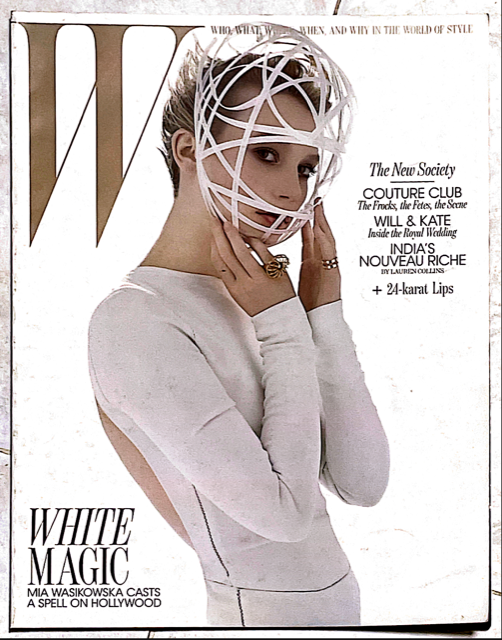 W Magazine April 2011 MIA WASIKOWSKA Lara Stone MICHAEL FASSBENDER Tim Walker