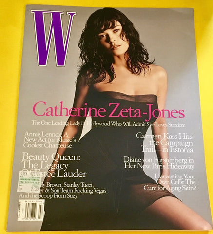 W Magazine July 2004 CATHERINE ZETA JONES Raquel Zimmermann JULIA STEGNER Annie Lennox