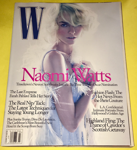 W Magazine March 2004 NAOMI WATTS Jessica Stam GEMMA WARD Amber Valletta MISSY RAYDER