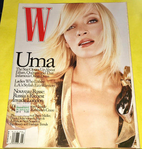 W Magazine May 2004 UMA THURMAN Naomi Campbell KATE MOSS Steven Klein MARIO SORRENTI