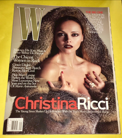 W Magazine September 2006 CHRISTINA RICCI Natalia Vodianova STEPHANIE SEYMOUR Kate Moss