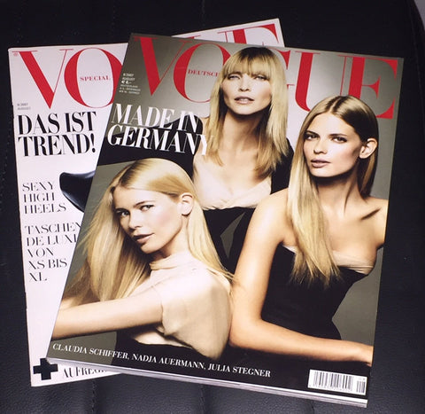 VOGUE Germany Magazine August 2007 CLAUDIA SCHIFFER Cintia Dicker ALYSSA MILLER