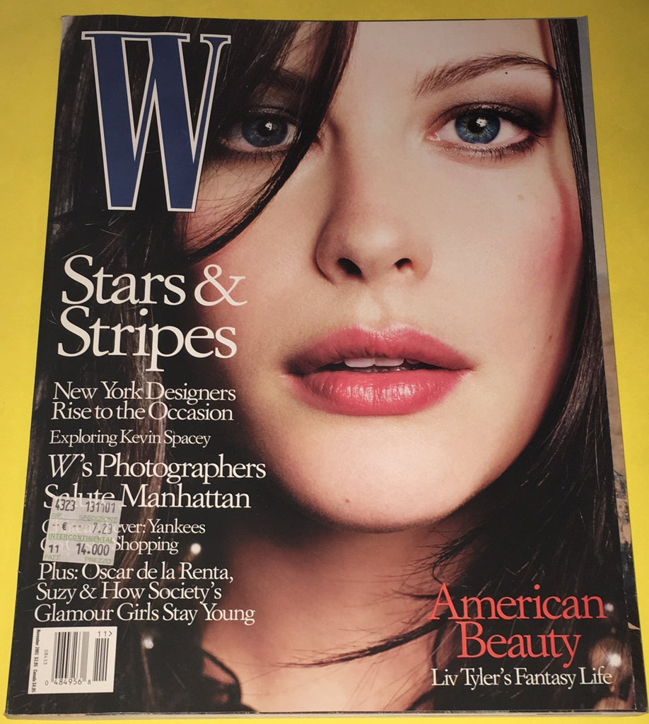 W Magazine November 2001 LIV TYLER Erin Wasson ANNE CATHERINE LACROIX Hannelore Knuts