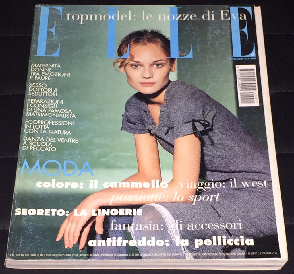 ELLE Italia Magazine November 1996 Magazine DIANE KRUGER Laetitia Casta MARKUS SCHENKENBERG