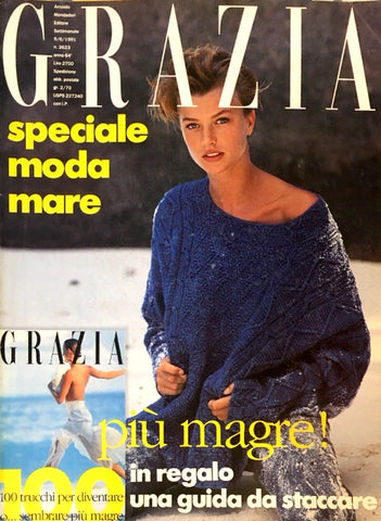 GRAZIA Italia Magazine June 1991 #2623 ALEX CHATELAIN Avi Meroz STEEVIE VAN DER VEEN