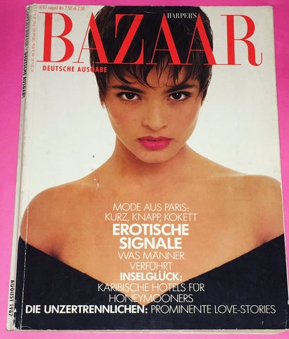 HARPER'S BAZAAR Germany Magazine August 1987 TALISA SOTO Linda Evangelista