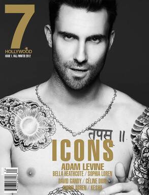 7 Hollywood Magazine 2012 ADAM LEVINE Celine Dion BELLA HEATHCOTE Anne V. DAVID GANDY