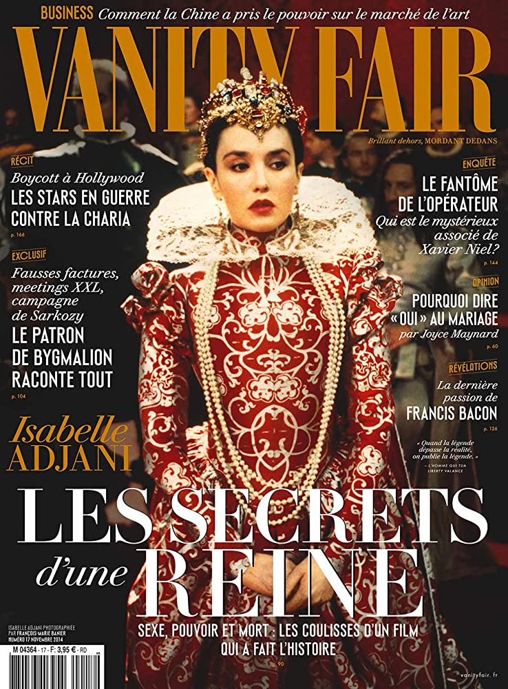 VANITY FAIR Magazine France November 2014 ISABELLE ADJANI Lara Stone DARIA WERBOWY Boscono