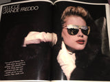 Marie Claire Magazine Italy December 1987 Meghan Douglas CARLA BRUNI Kevin Costner FAYE DUNAWAY
