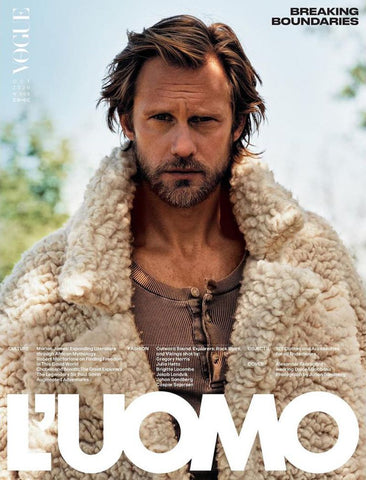 L'Uomo Vogue Magazine October 2020 ALEXANDER SKARSGARD by JOHAN SANDBERG
