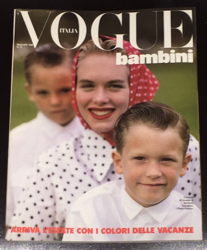 Vintage VOGUE BAMBINI Kids Children Enfant Fashion ITALIA Magazine March 1988 - magazinecult