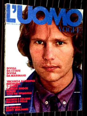 L'UOMO VOGUE Magazine 1980 JOHN SAVAGE Aldo Fallai JEFF AQUILON Rare Photos